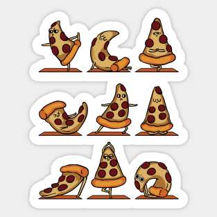 Pizza Yoga Sticker